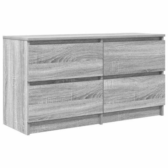 Meuble tv sonoma gris 100x35x54 cm bois d'ingénierie