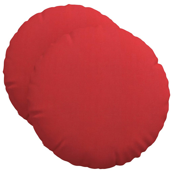 Coussins de siège 2 pcs rouge ø50 x 19 cm tissu