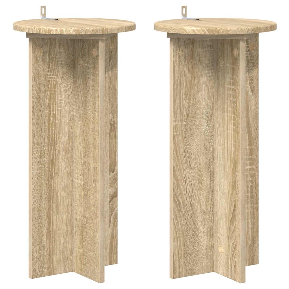 Support de plante 2 pièces chêne sonoma 29,5 x 29,5 x 60 cm