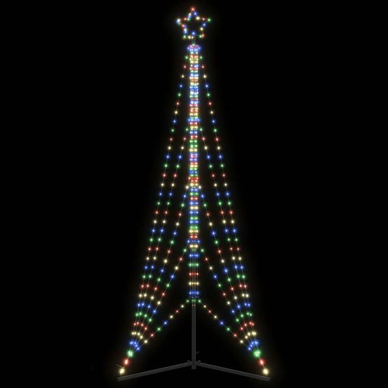Grand sapin de noël lumineux led 300cm jardin 8 modes multicolore