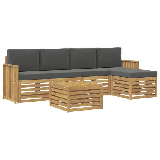 Ensemble de canapés d'extérieur 6 pc blanc et anthracite