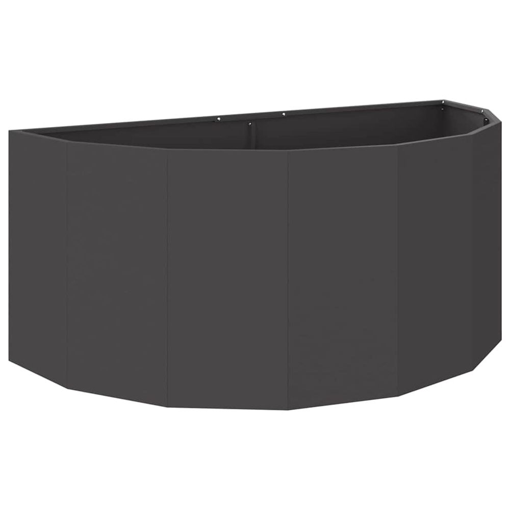 Jardinière d'extérieur noir 120 x 60 x 50 cm acier