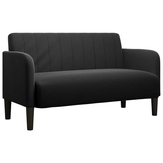Canapé causeuse noir 109 cm velours
