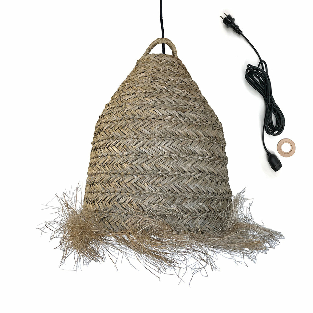 Suspension d'extérieur avec cable anafi beige fibre naturelle 5m