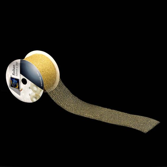 Ruban imprimé 50mm l.3 m polyester assorti
