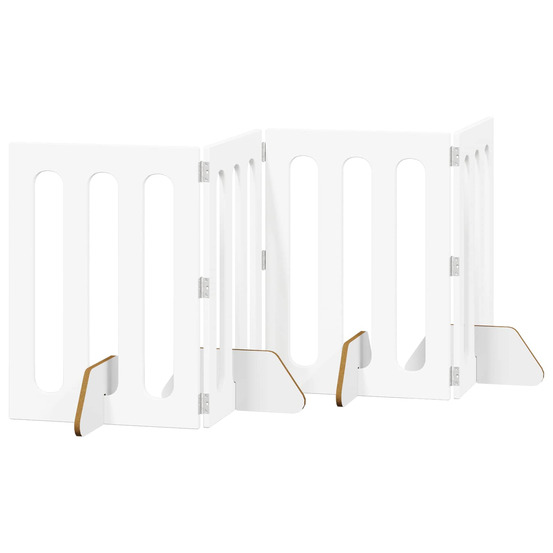 Clôture pliable pour animaux 4 pcs blanc 201 x 38 x 70 cm