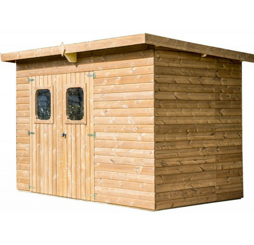 Abri de jardin 7.33m² brun doré - the3218.02t