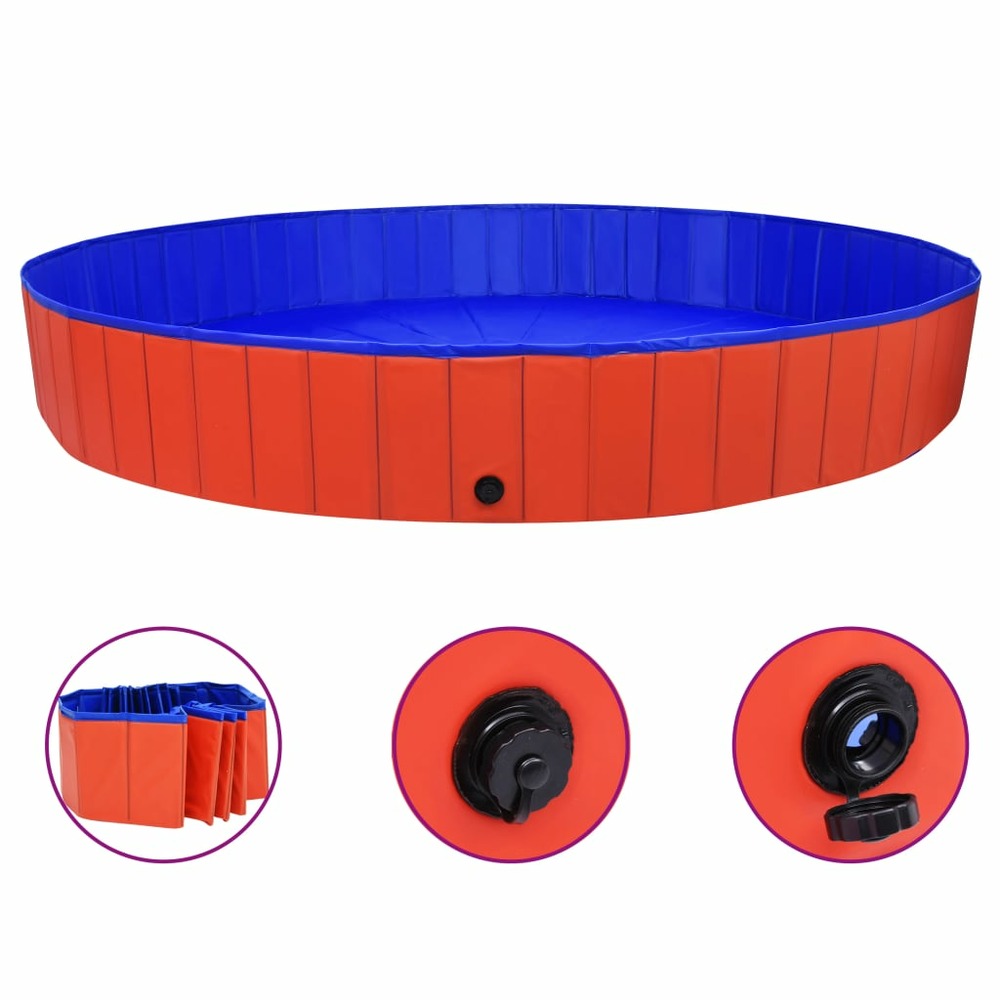 Piscine pliable pour chiens Rouge