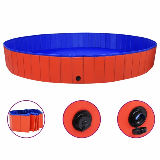 Piscine pliable pour chiens Rouge