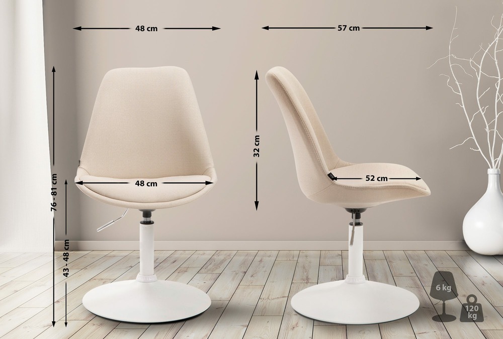 Chaise maverick w en tissu