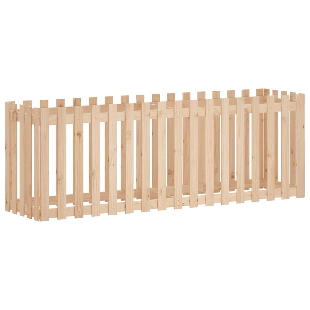 Lit surélevé de jardin design de clôture 200x50x70cm pin massif