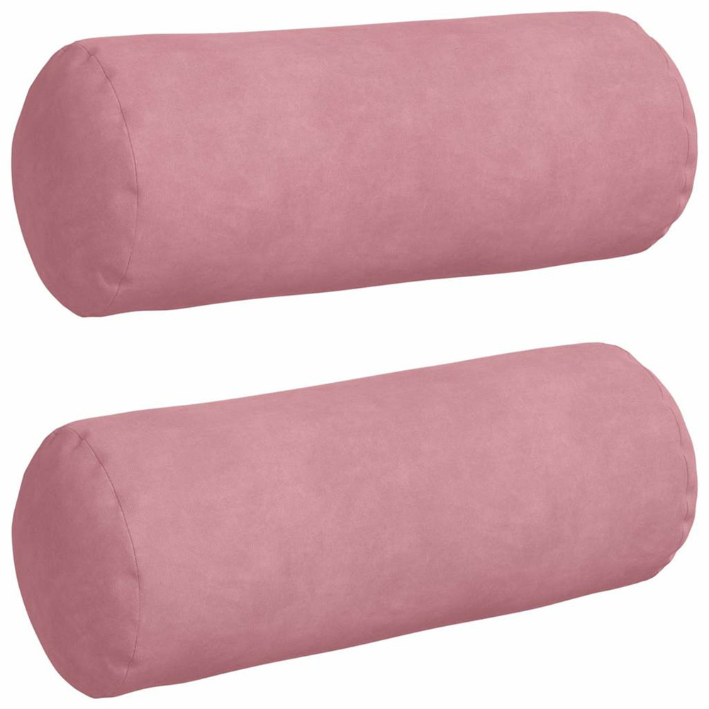 Coussins d'accent 2 pcs rose ø 15 x 40 cm