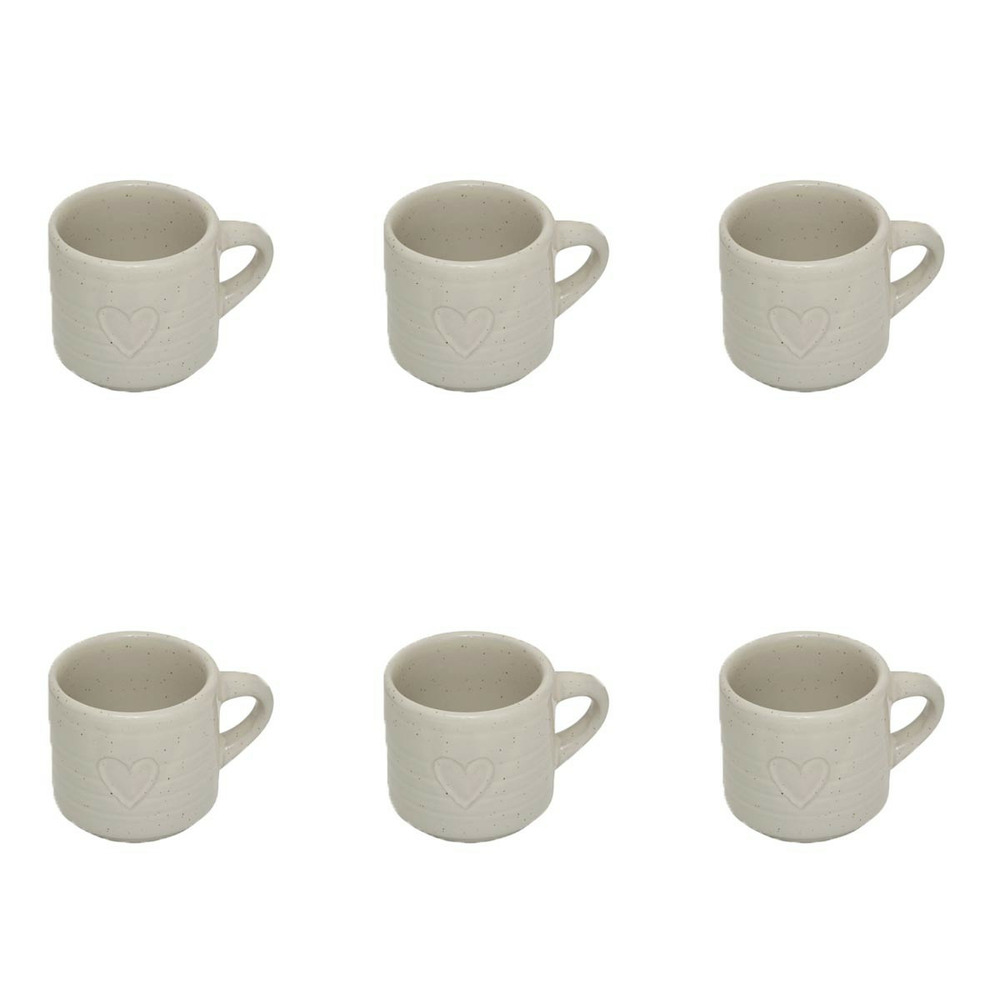 Lot de 6 tasses à café expresso en céramique 