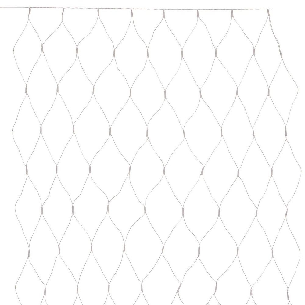 Guirlande lumineuse filet d'extérieur 2 x 1 m 120 led blanc chaud fil transparent 13 fonctions sur secteur