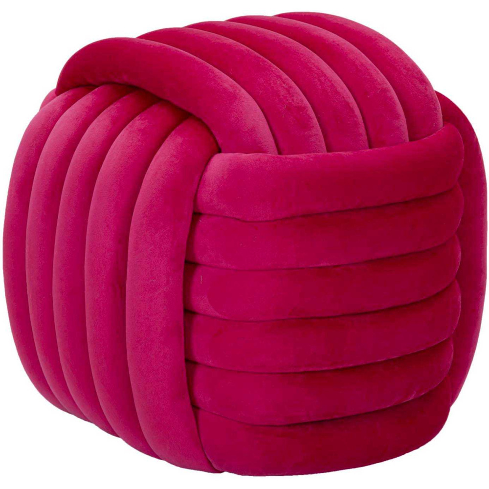 Pouf en tissu softy 45 x 45 x 45 cm fuschia