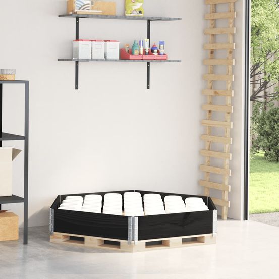Carré potager hexagonal modulable en bois de pin noir 160cm