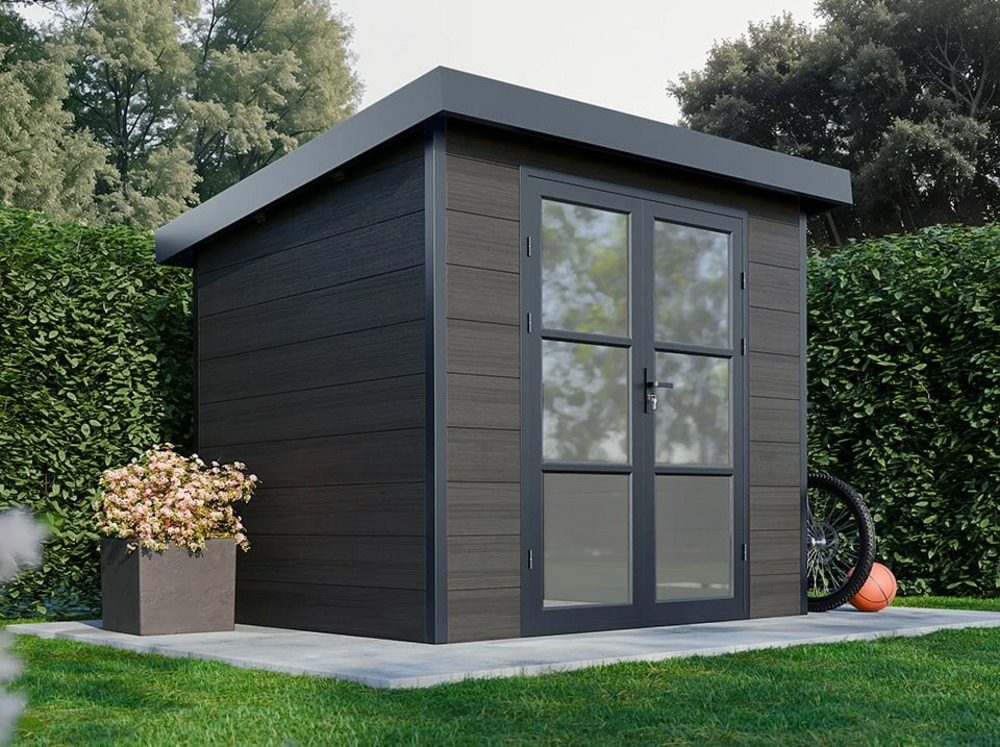 Abri de jardin composite alma - 5m2 - gris - cabane de jardin