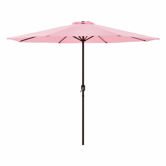 Parasol de jardin budapest polyester acier 300 x 230 cm rose pastel