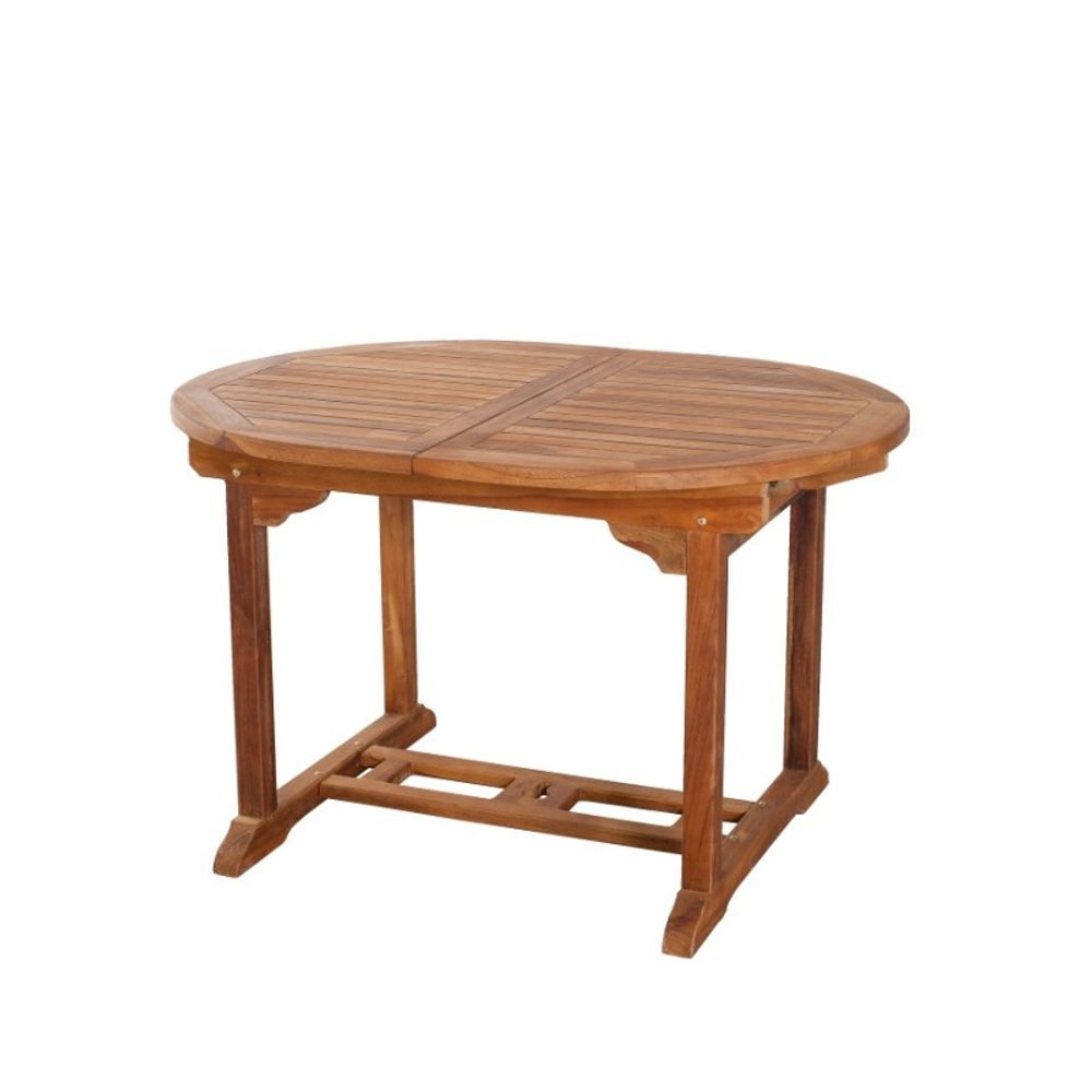 Table de jardin teck huilé extensible 4/6 personnes l180 cm
