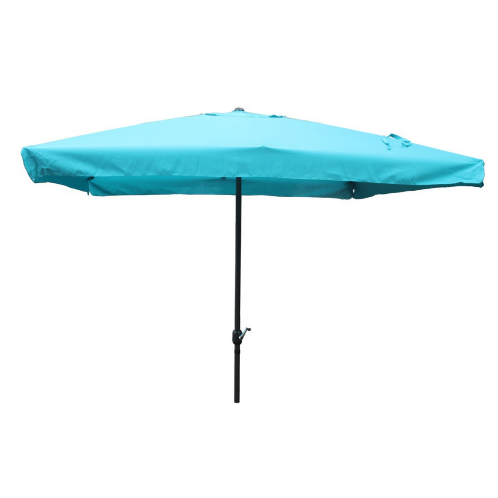 Parasol droit carré 3 x 3 m bleu palerme