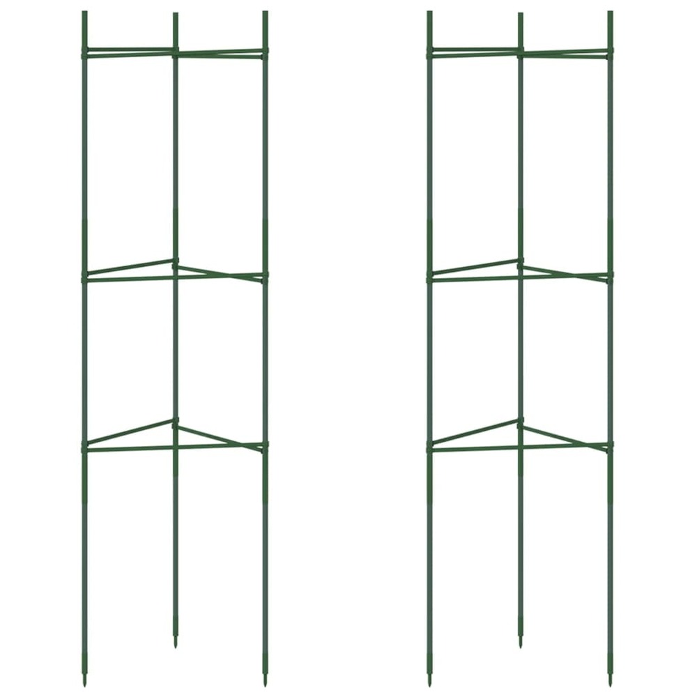 Cage à tomates 2 pcs 116 cm acier et pp