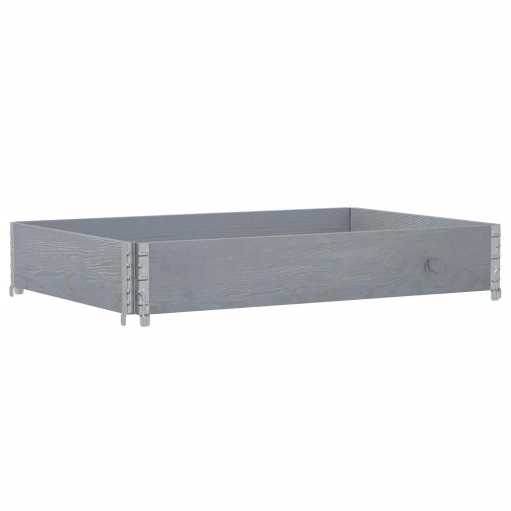 Collier de palette gris 120x80 cm bois de pin solide