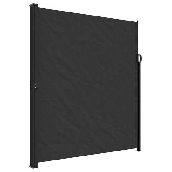 Auvent latéral rétractable noir 220x600 cm