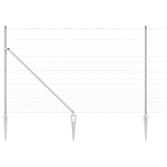 Poteau de clôture. Galvanisé 25 x 1,5 m acier