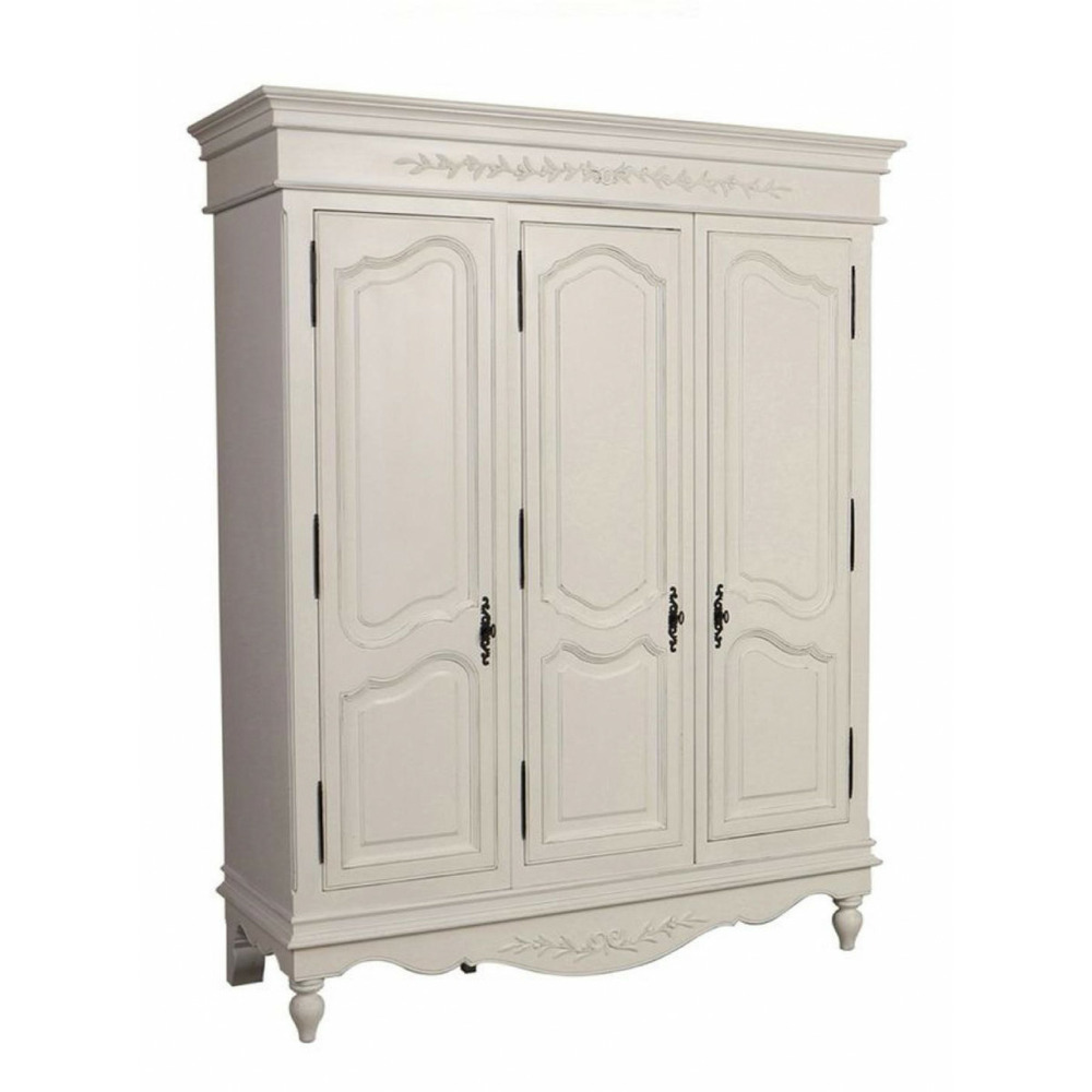 Armoire 3 portes mdf blanc - romance interior's