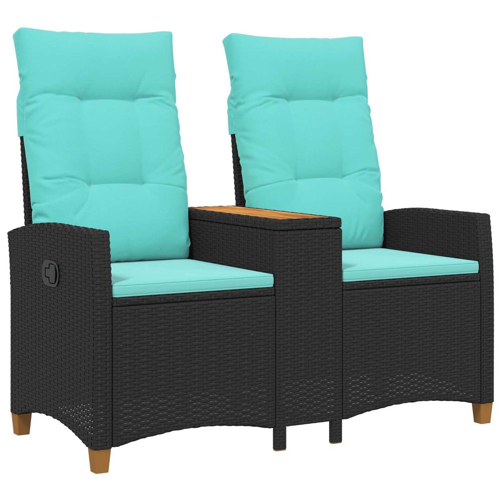Banc inclinable avec table 2 -seater 126 x 65 x 112 cm