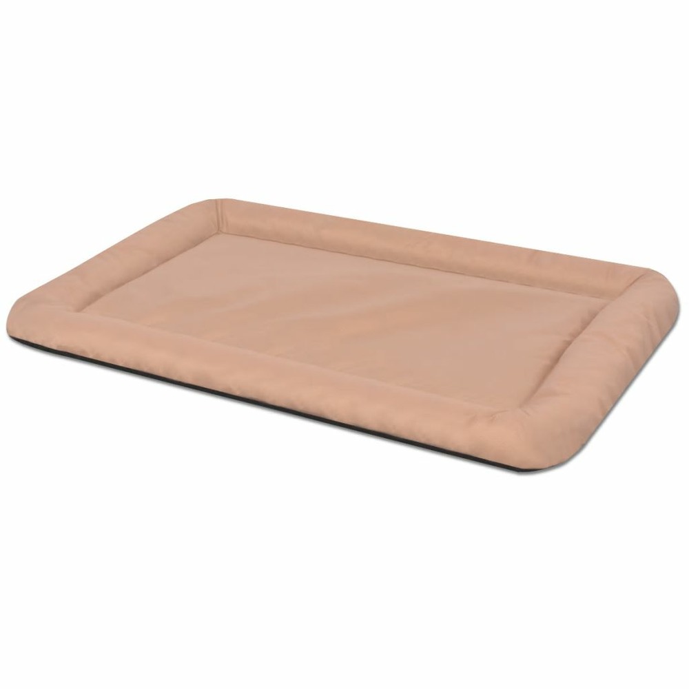 Matelas lit panier pour chiens animaux de compagnie taille xl 84 x 52 cm beige