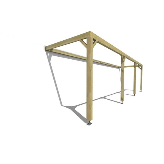 Pergola bois • 9m x 2m • adossée • cadre simple • livraison comprise