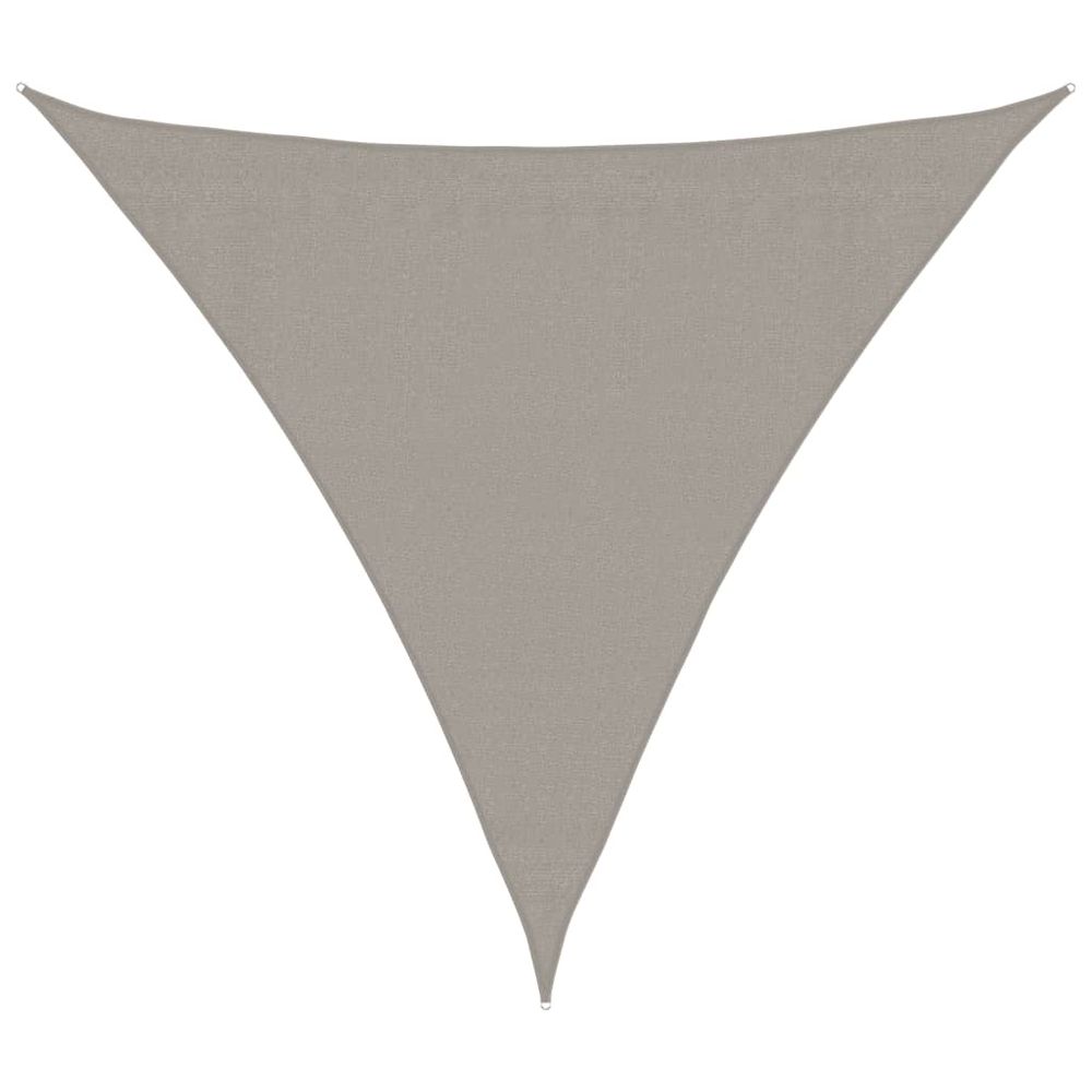 Voile d'ombrage 160 g/m² triangulaire gris clair 3x3x3 m pehd