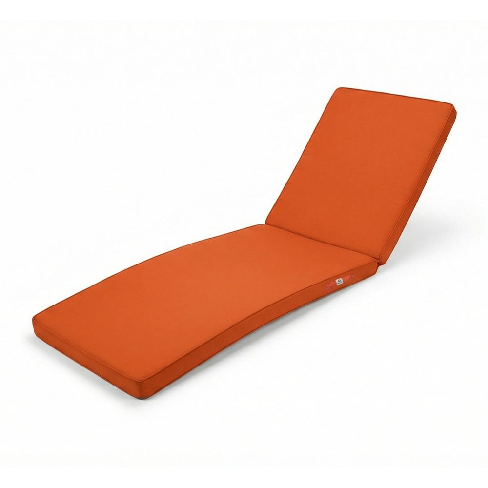 Coussin pour transat déhoussable 185x60x5cm orange