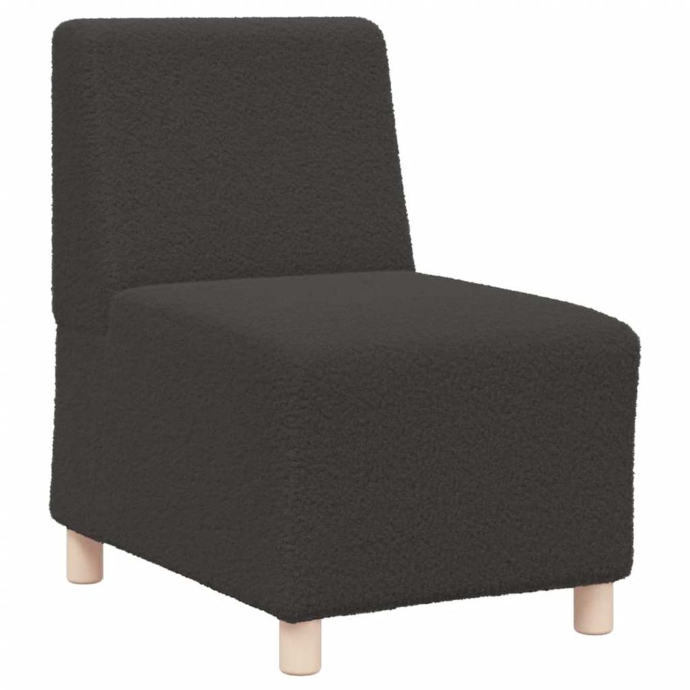 Unité de sofa modulaire sans accoudoirs gris foncé