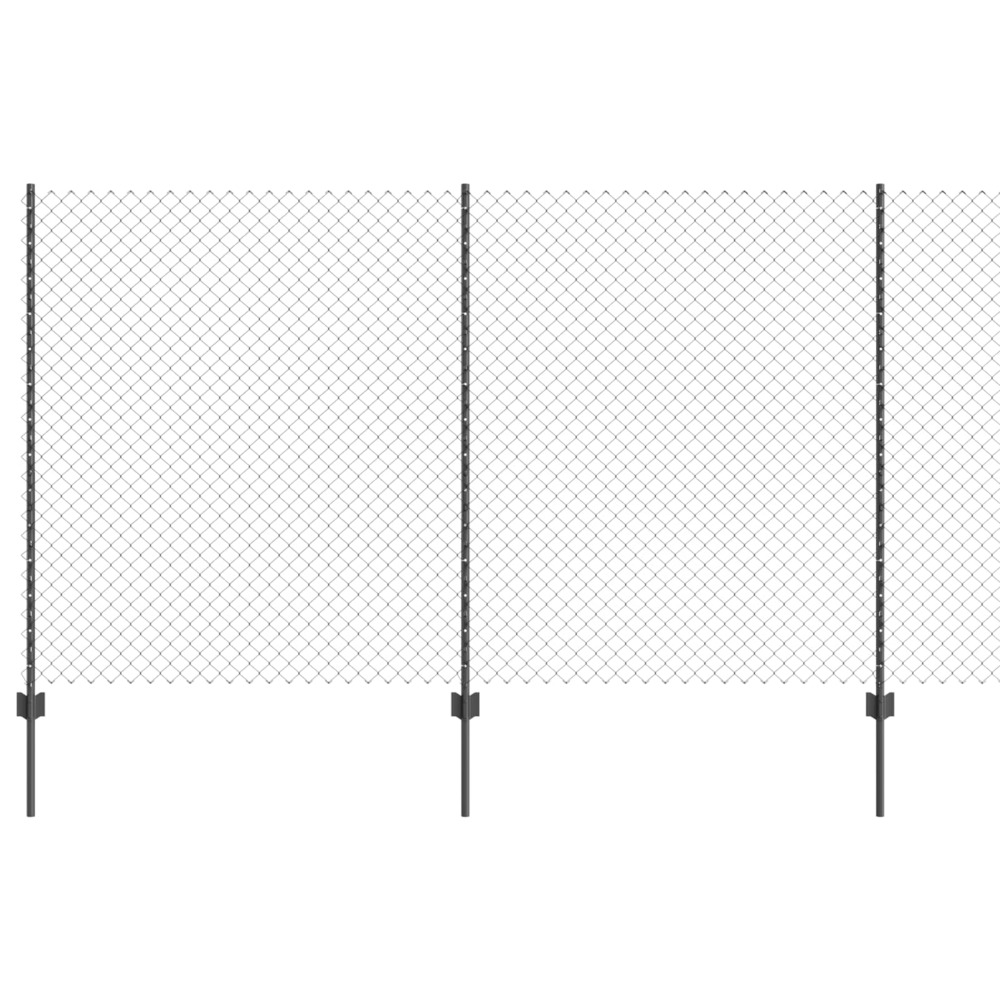 Clôture grillagée avec poteau 10 x 1,4 m acier recouvert de pvc