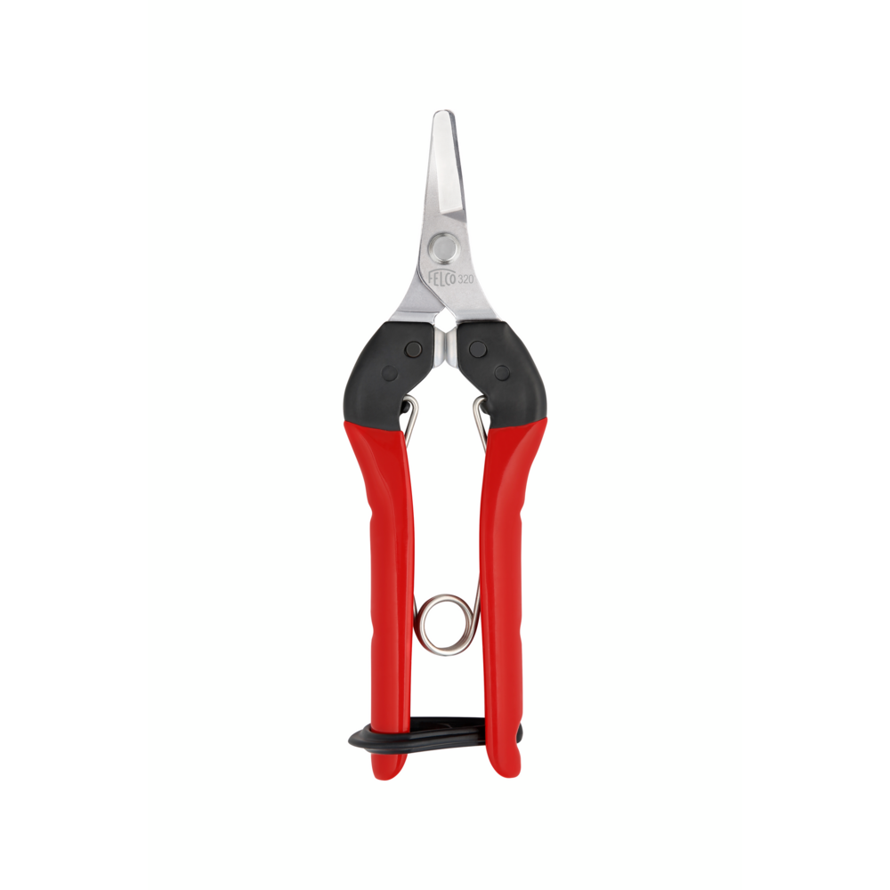 Felco sécateur epinette n° 320 (pour fleurs, fruits et légumes, compact, manches en acier, lame courbée, long 154 mm)