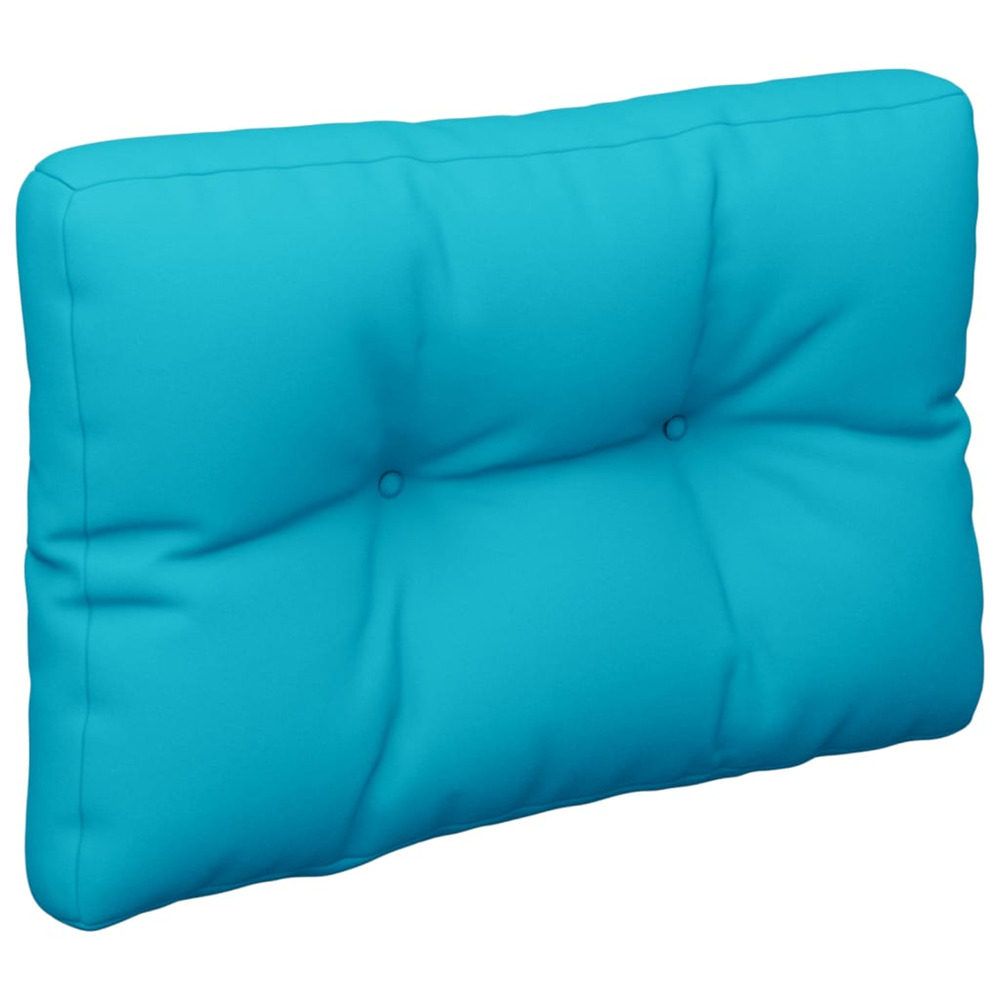 Coussin de palette turquoise 60x40x12 cm tissu