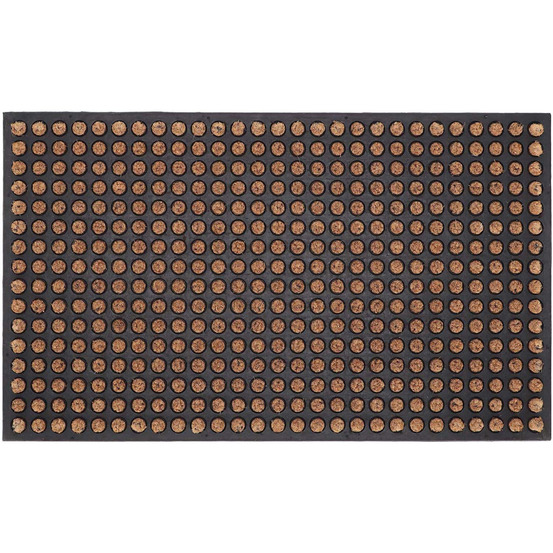 Paillasson en caoutchouc et coco 76 x 45,5 cm points