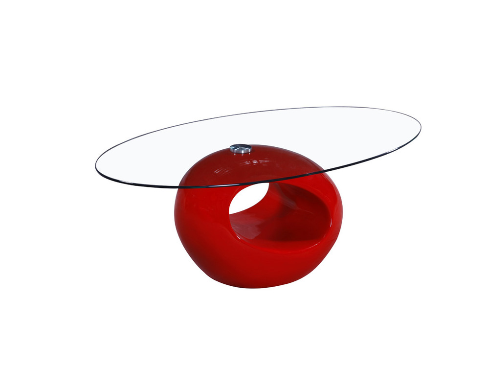 Table basse "jeny" - 114 x 65 x 43 cm - rouge