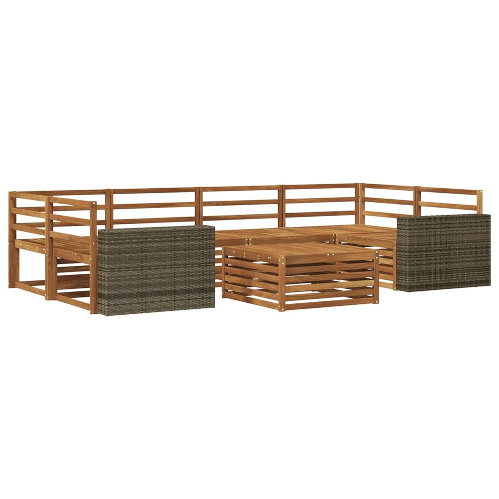 Ensemble de canapés d'extérieur 7 pc naturel