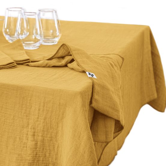Nappe rectangle gaze de coton gaia