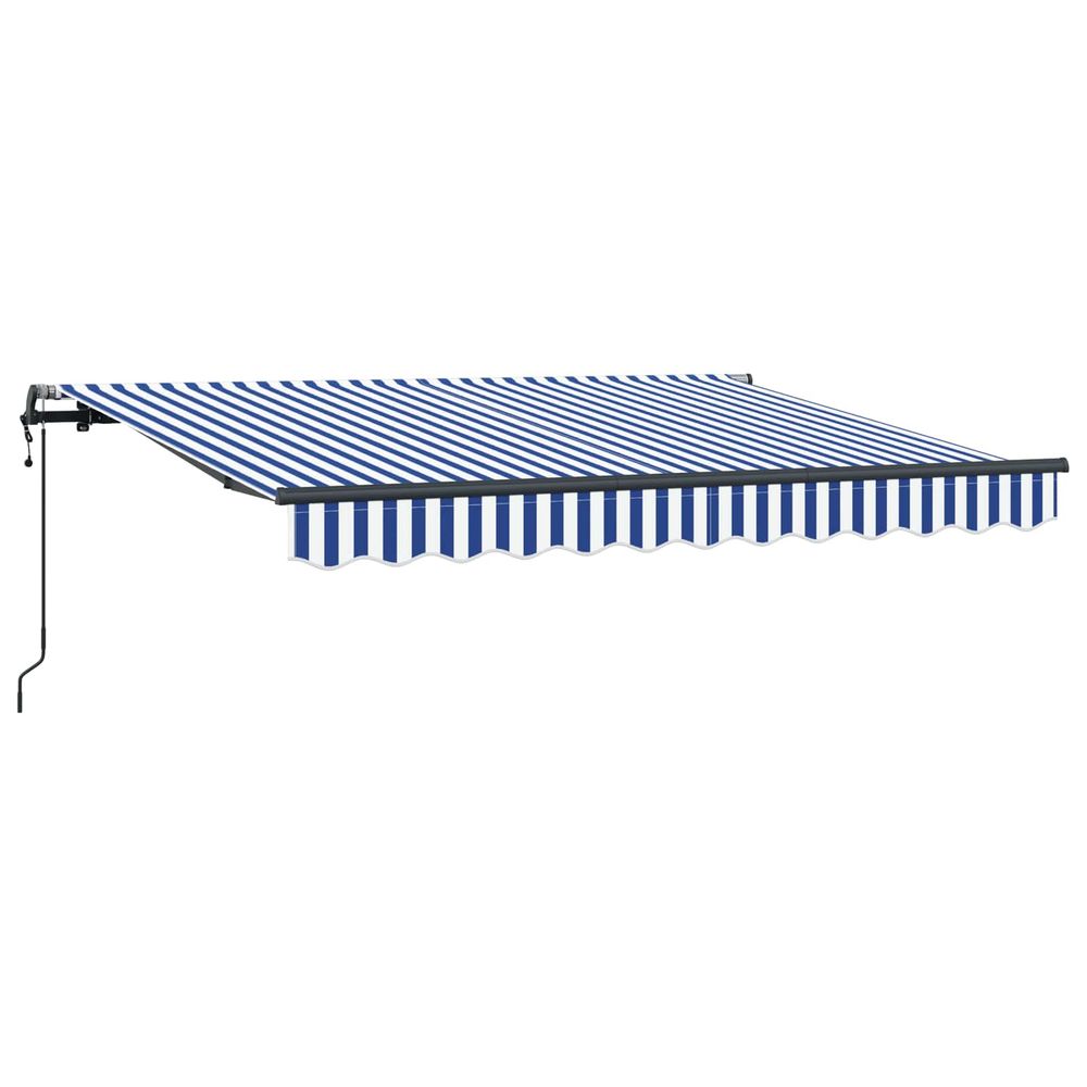 Auvent rétractable bleu 250 x 200 cm tissu
