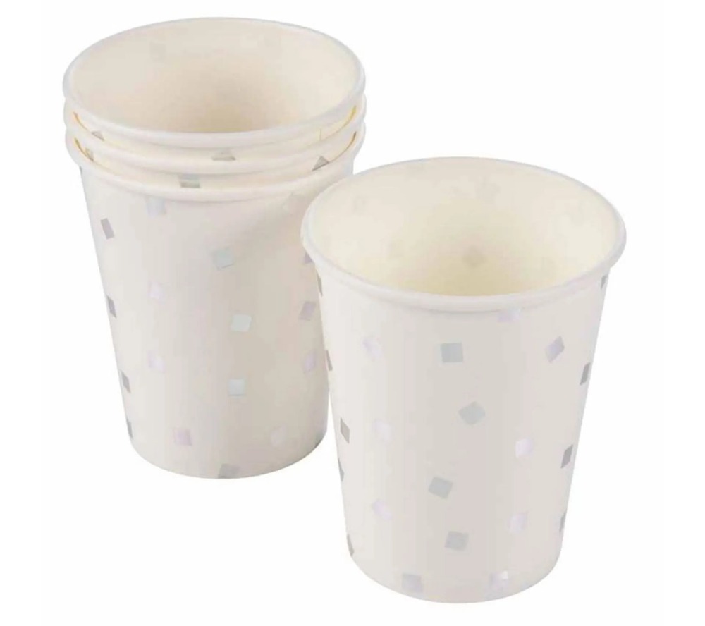 Set de 6 gobelets en papier silver