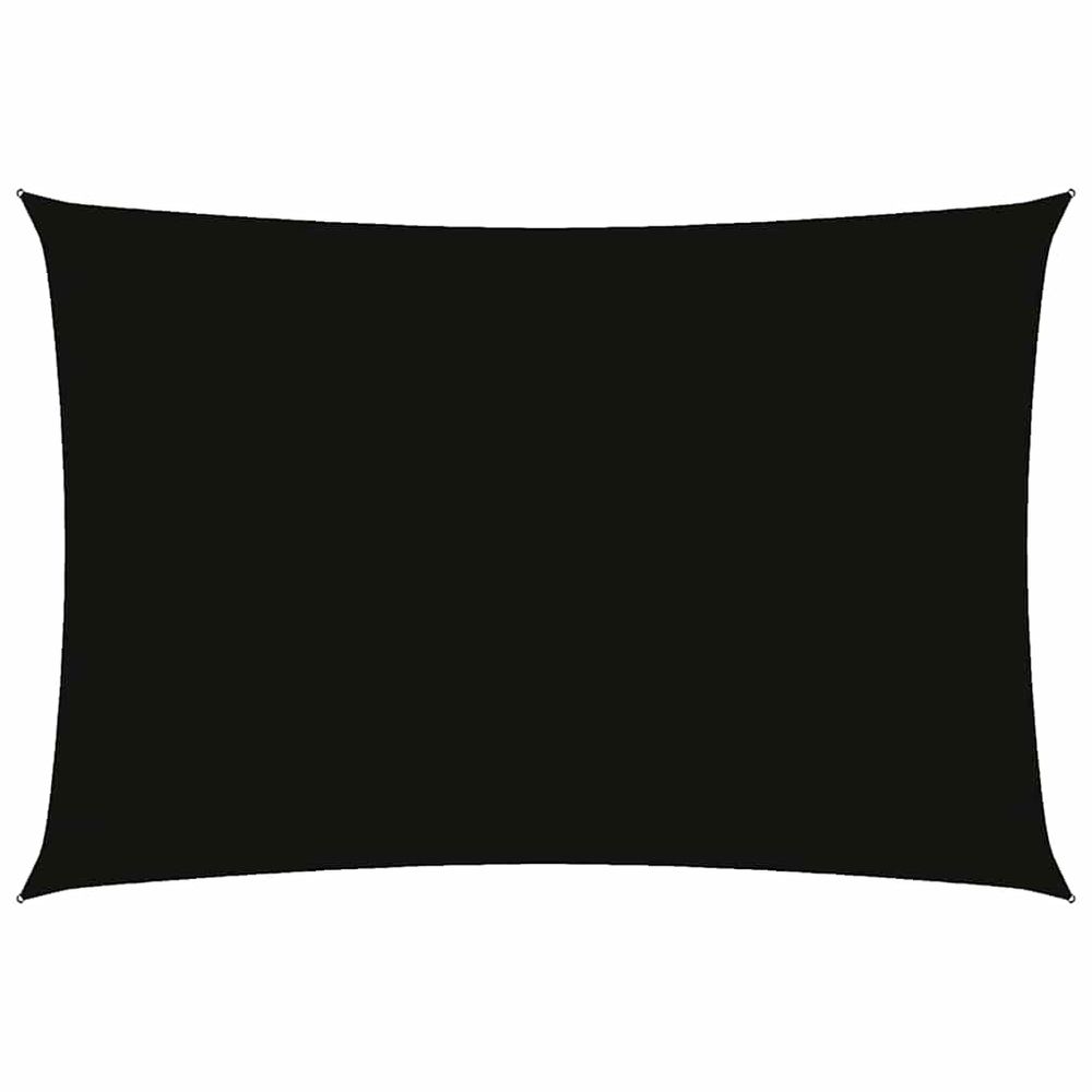 Voile de parasol tissu oxford rectangulaire 3x5 m noir