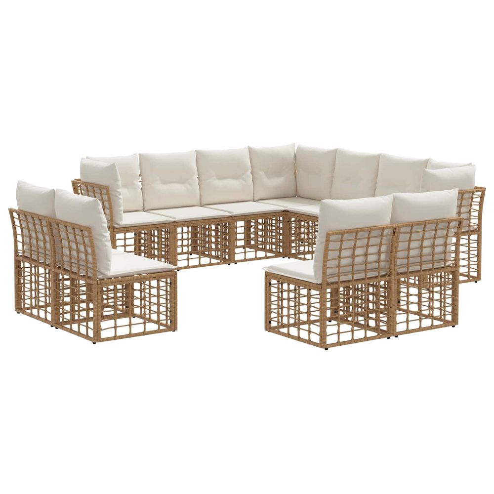 Ensemble de canapés d'extérieur naturel polyester