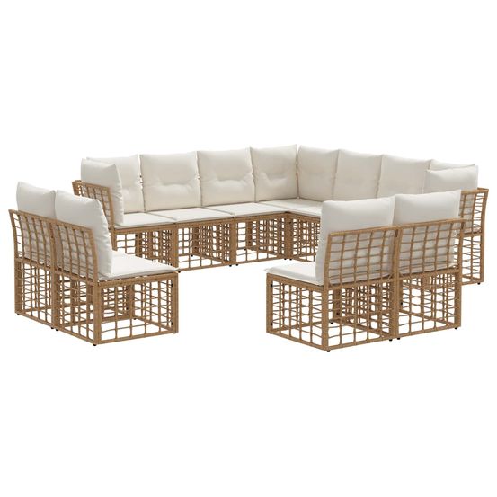 Ensemble de canapés d'extérieur naturel polyester
