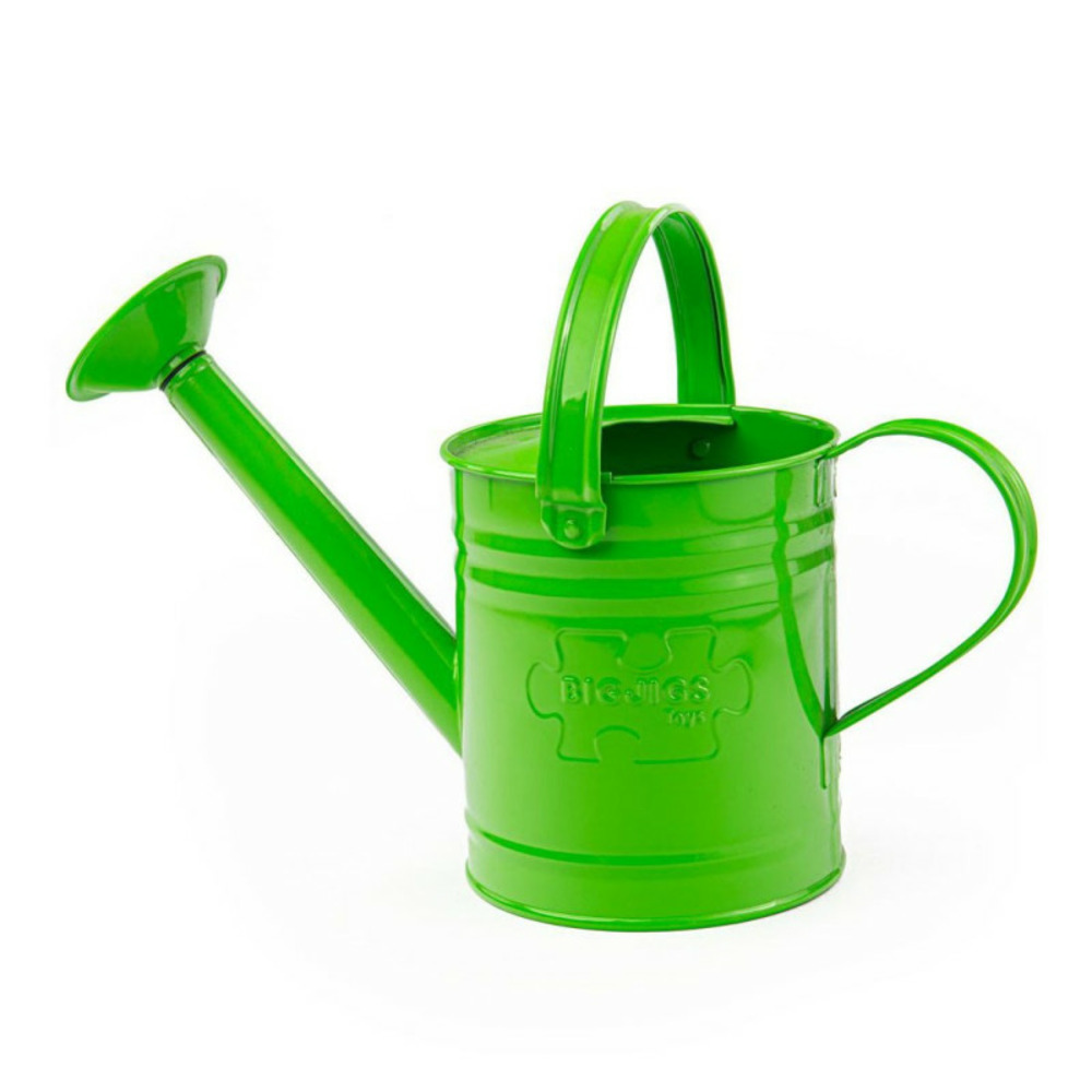 Bigjigs - green metal watering can bj293
