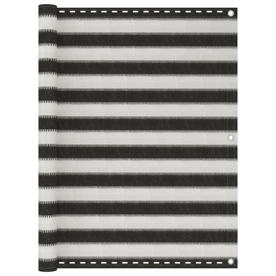 Écran de balcon pehd 120x500 cm anthracite et blanc