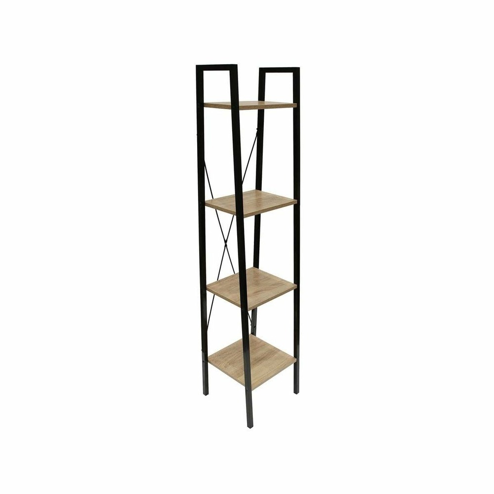 Etagère 4 tablettes en bois et métal savannah 34 cm